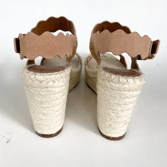 Chloe Lauren Grommet Espadrille Platform Wedges - Picture 6 of 9